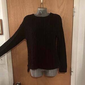 Xhilaration Black Textured Sweater with Side Ties